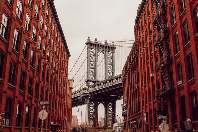 a view of the bridge from Brooklyn