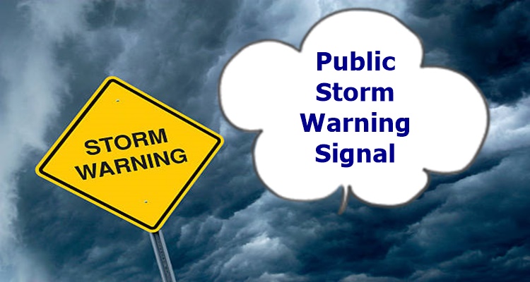 What is public storm warning signal# 1?
